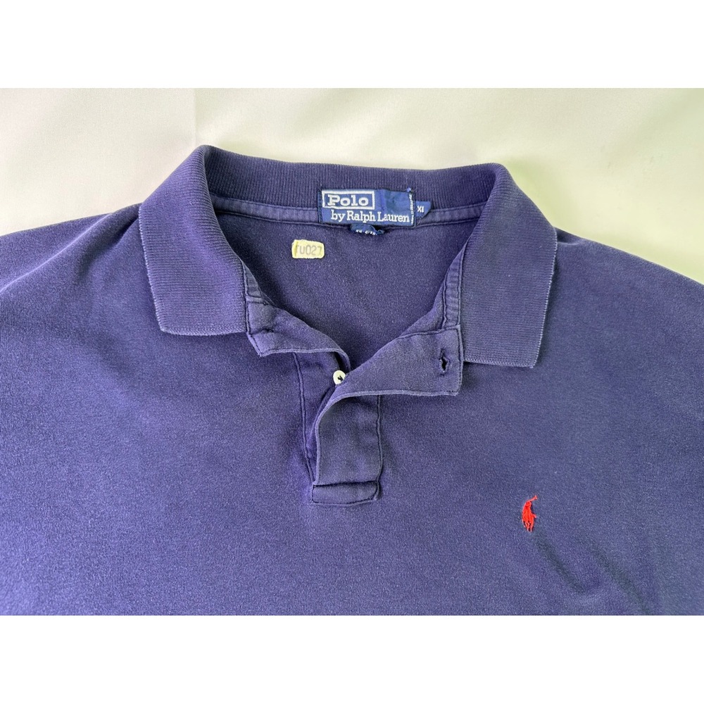 Polo Ralph Lauren Mens Navy Blue Short Sleeve Polo Shirt Classic Fit XL‎